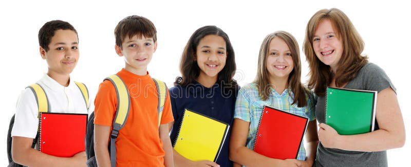 Students on White Background Stock Image - Image of happy, smiling: 20756279