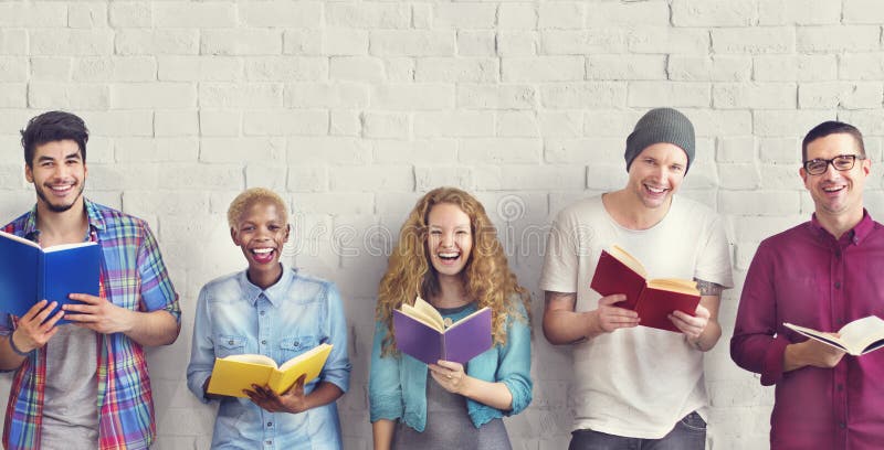Students Youth Adult Reading Education Knowledge Concept royalty free stock photos Students Youth Adult Reading Education Knowledge Concept royalty free stock photos