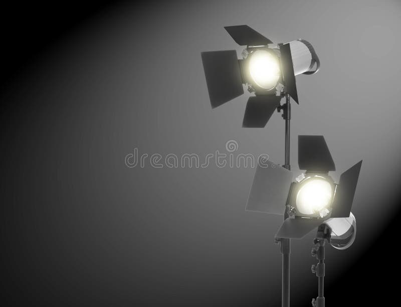 Studio on black stock image. Image of halogen, illuminated - 112502869