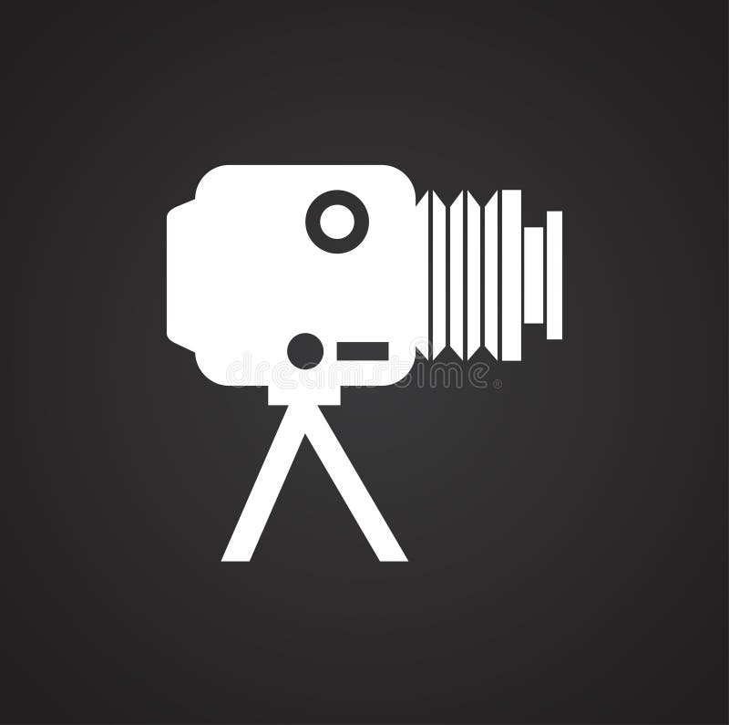 Studio Film Photo Camera Icon on Black Background for Graphic and Web  Design, Modern Simple Vector Sign. Internet Concept Stock Vector -  Illustration of isolated, icon: 133640173