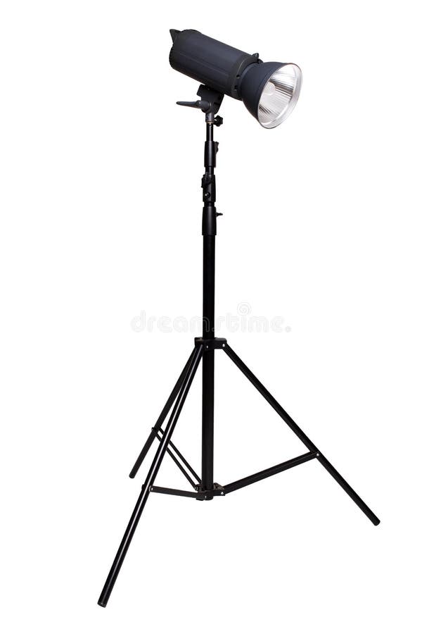 Studio lighting isolated white stock image