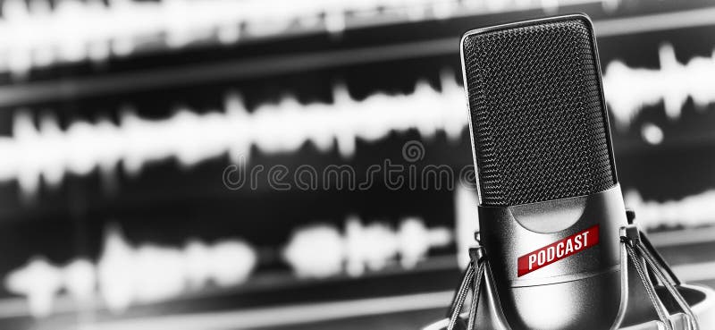 Studio par radio en ligne Microphone 1 image stock Studio par radio en ligne Microphone 1 image stock