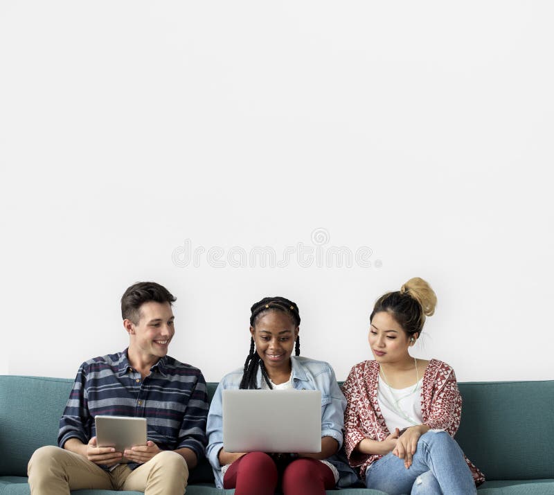Studio People Model Shoot Technology Meeting stock image