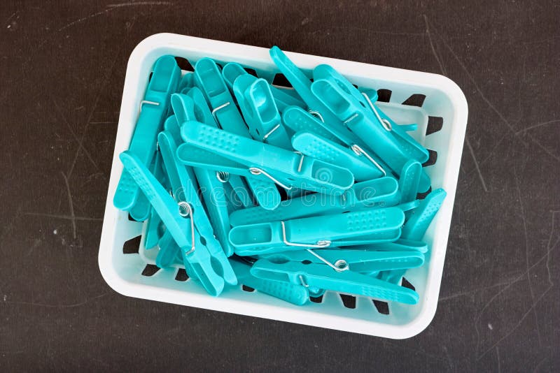 Clothes Line Pegs stock image. Image of clamp, yellow 115105179