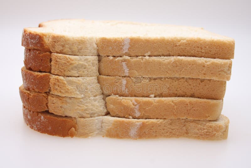 A Studio Photograph of 5 Slices of White Bread Stock Image Image of