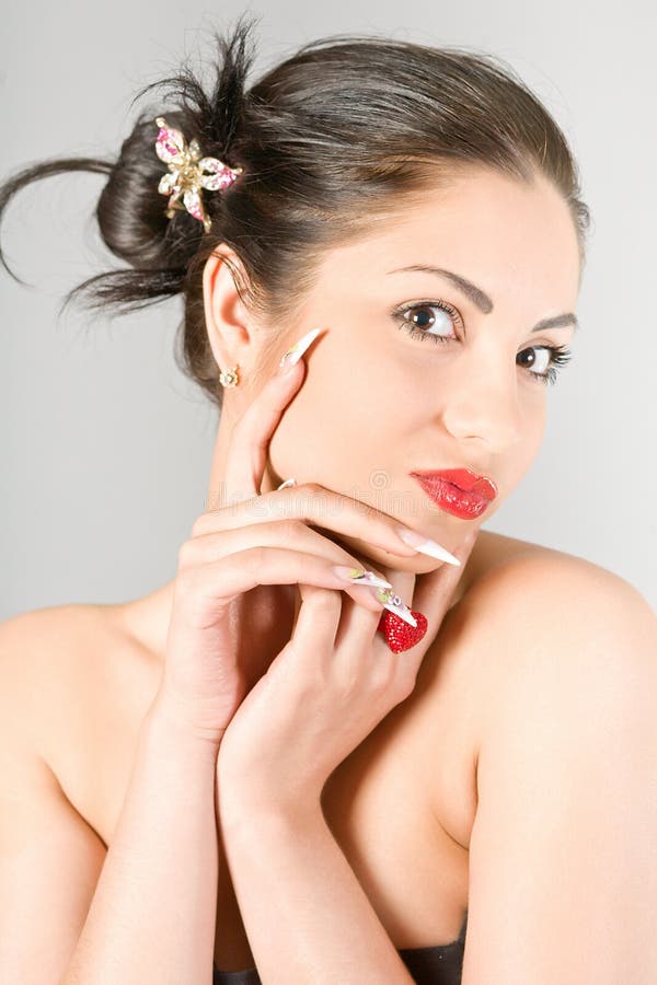 Studio portrait of the beautiful girl