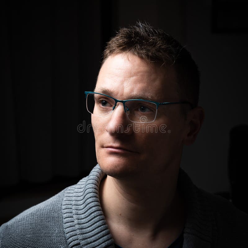 Portrait of an Attractive Forty Year Old Blond Man with Sunglasses