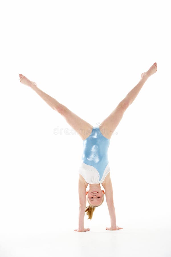 Studio Portrait Of Young Female Gymnast