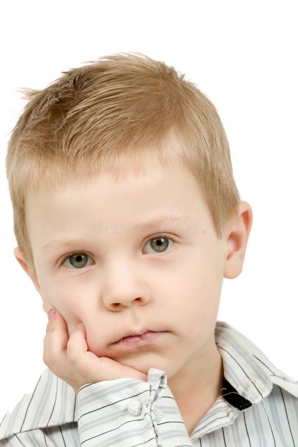 Studio portrait of young pensive beautiful boy royalty free stock images Studio portrait of young pensive beautiful boy royalty free stock images