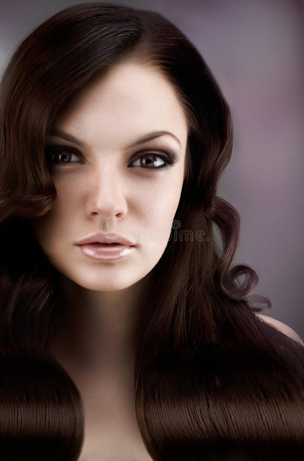 Studio portrait of young sensual woman royalty free stock photo