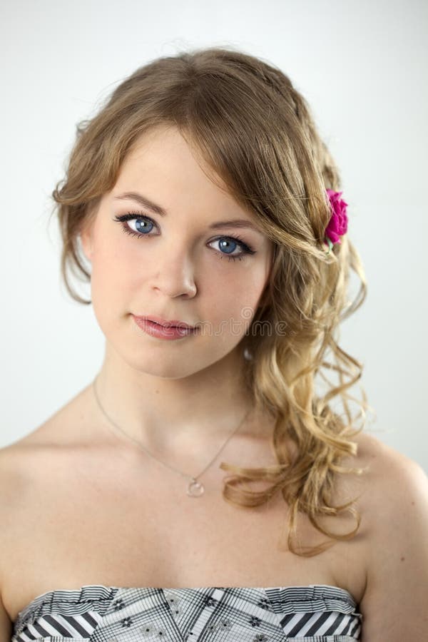 Studio Portrait of Young Teenager Girl stock images Studio Portrait of Young Teenager Girl stock images