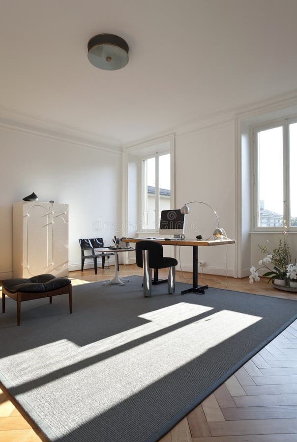 Studio room with furniture retro royalty free stock image