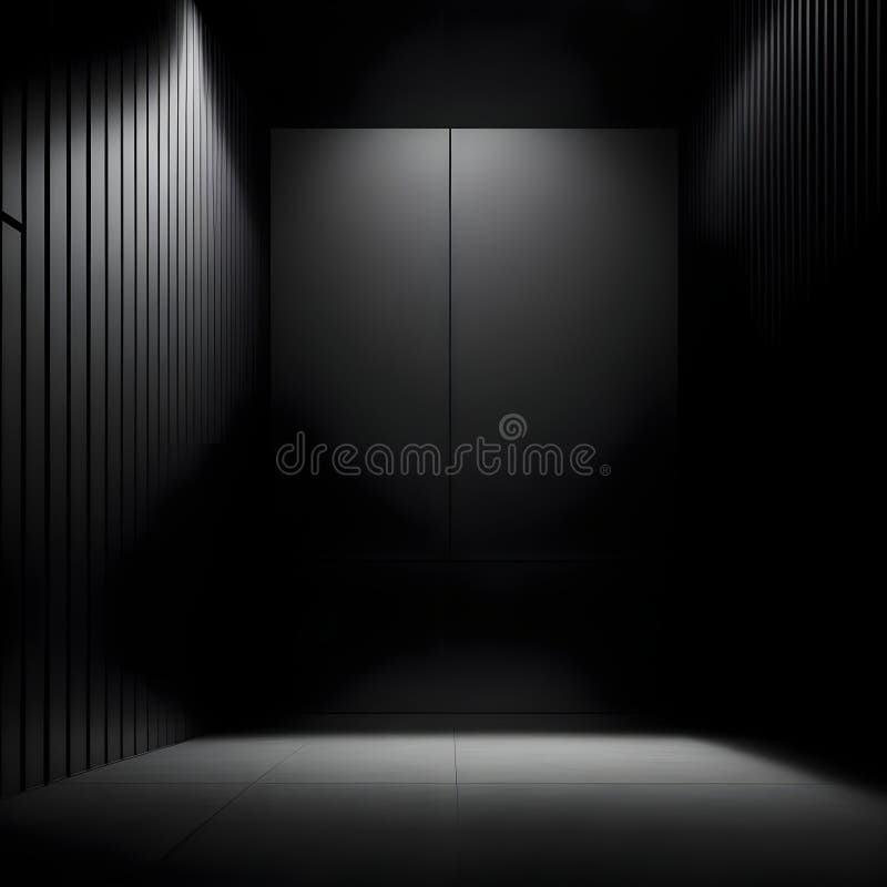 Studio room gradient background. Abstract black white gradient background. dark concrete wall and floor background, three stock illustration
