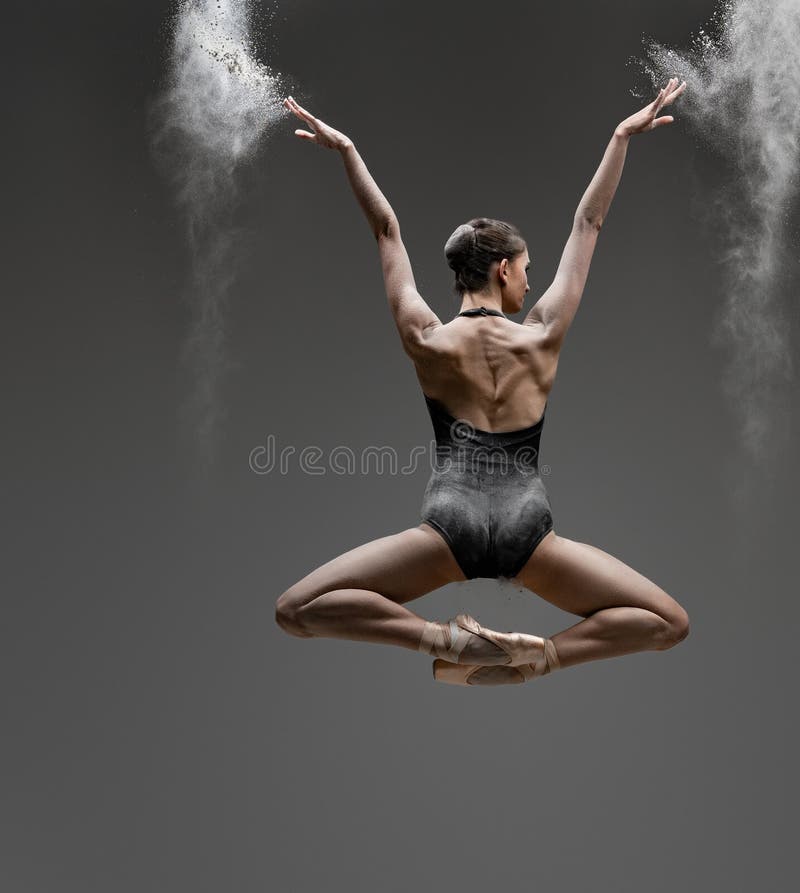 Young ballerina showing her theatrical dance perfomance