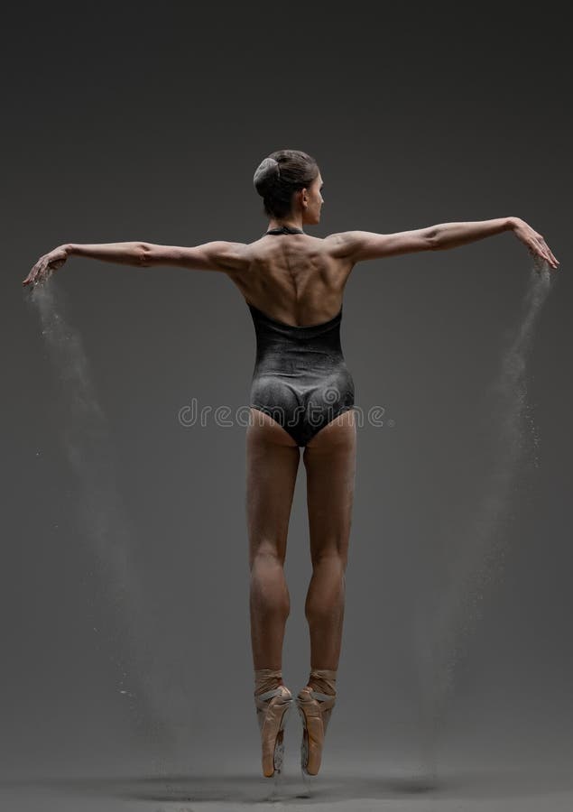 Young ballerina showing her theatrical dance perfomance