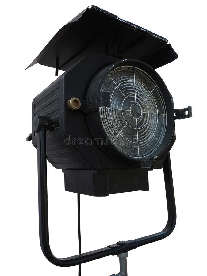 Studio Spotlight Lighting Equipment Isolated on White Stock Image