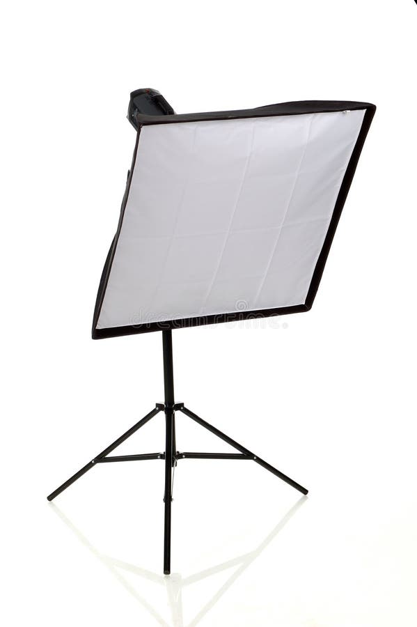 Studio strobe with softbox stock photos