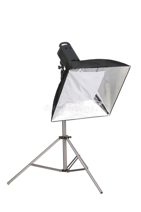Studio strobe with softbox royalty free stock images