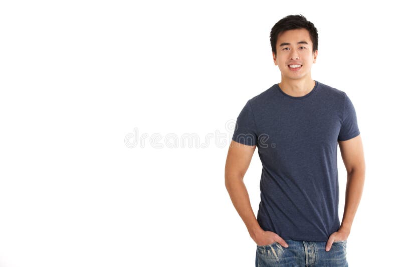 Studion sköt av kinesisk man arkivbild Studion sköt av kinesisk man arkivbild