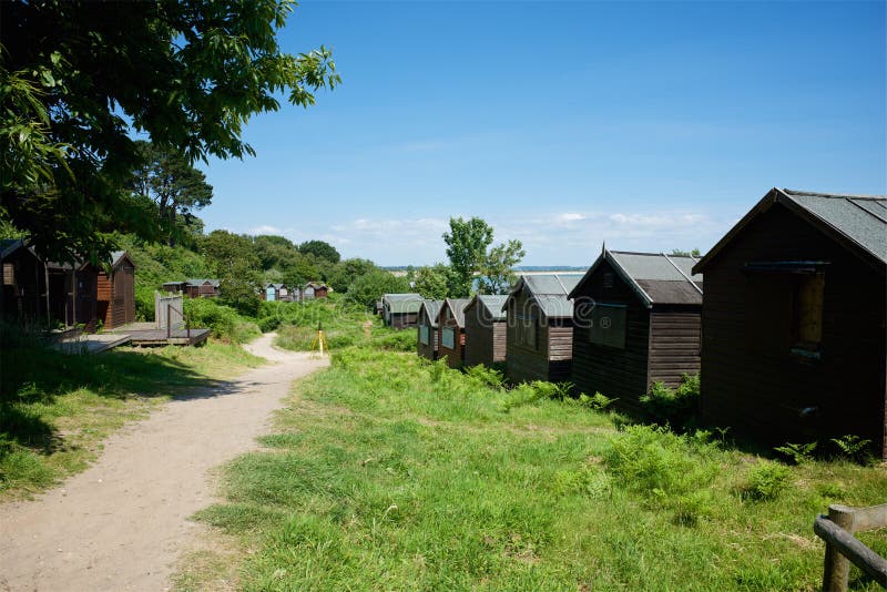 Studland Beach National Trust UK Editorial Image Image of huts, kyack