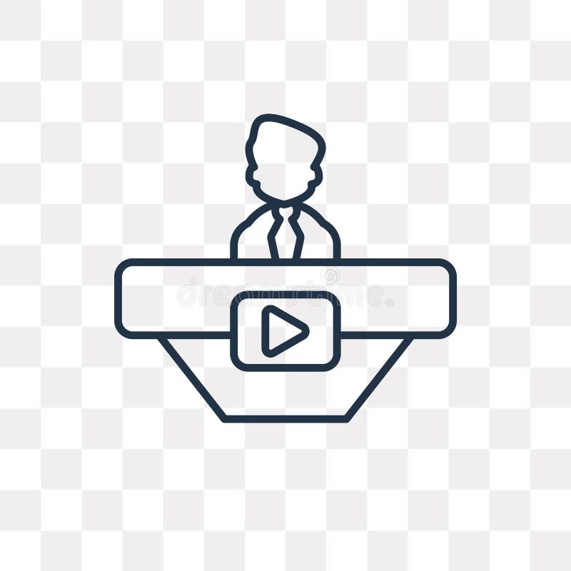 Study vector icon isolated on transparent background, linear Stu royalty free illustration