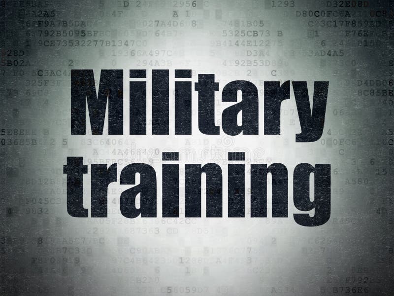 Studying Concept Military Training on Digital Data Paper Background