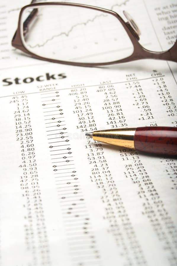 Studying the stock market stock photo. Image of financial 38296476