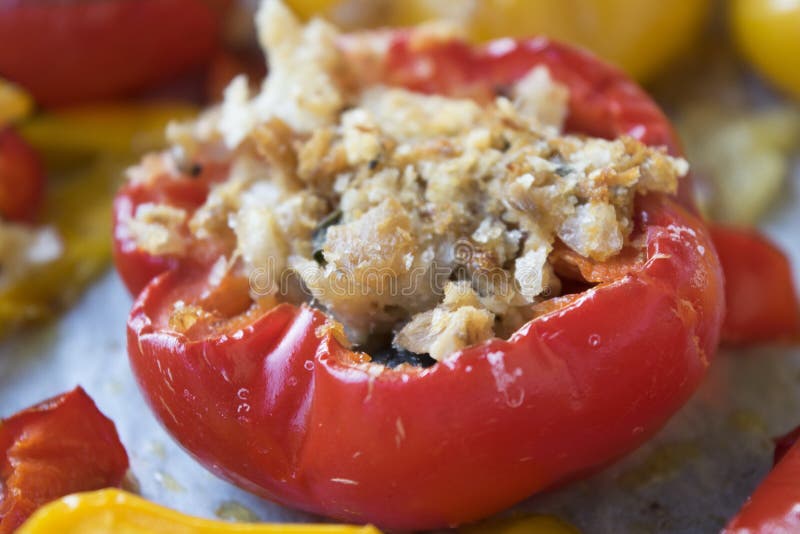 Stuffed bell peppers stock photo. Image of yellow, peppers 82233858