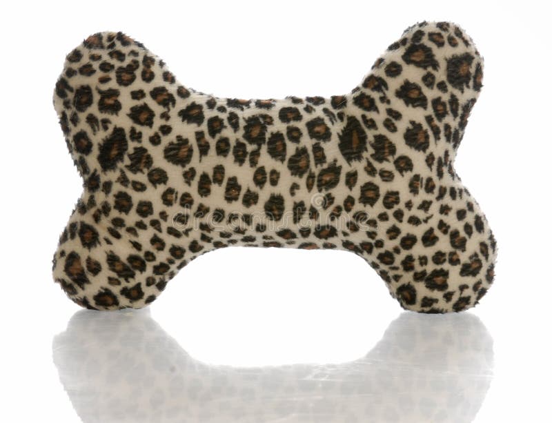 Stuffed dog bone stock photo. Image of leopard, playful 12090556