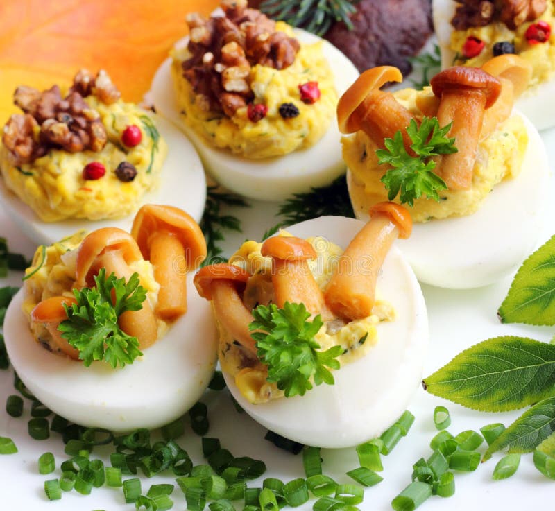 Stuffed Eggs with Red Caviar Stock Photo Image of fresh, culinary