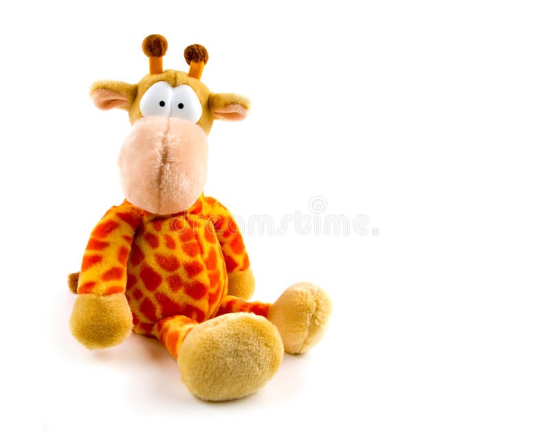 Stuffed Giraffe isolated on white background royalty free stock images