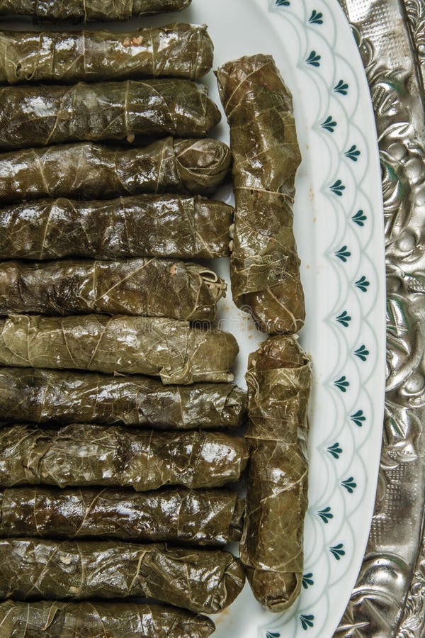 Stuffed Grape Leaves stock image. Image of gourmet, mediterranean