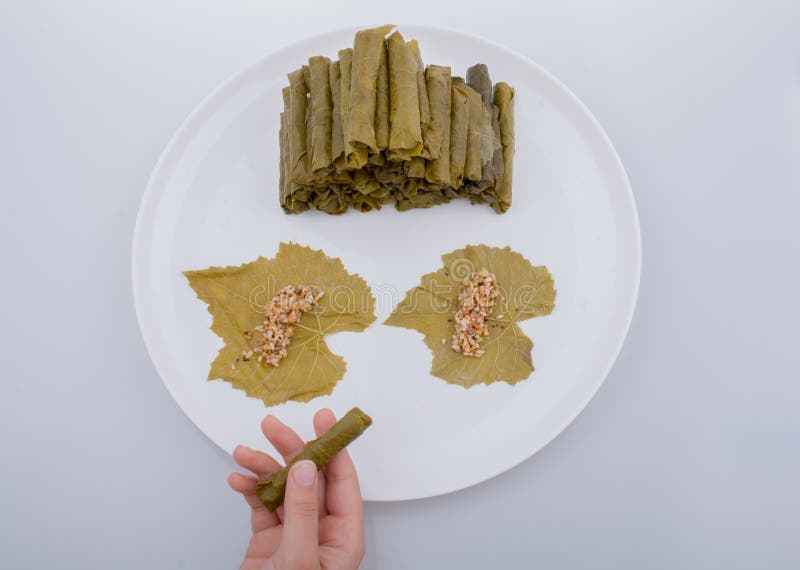 Stuffed Grape Leaves in Turkish Style Stock Image Image of wrapped