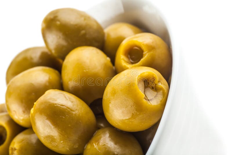 Stuffed Green Olives Marinated Stock Image Image of delicious