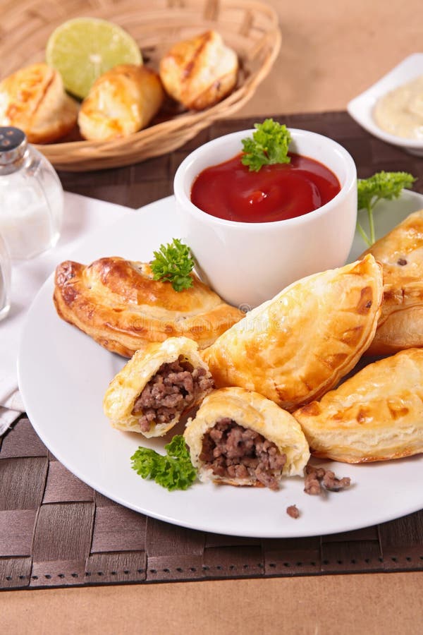 Stuffed Minced Beef Empanadas Stock Image Image of fried, tapas
