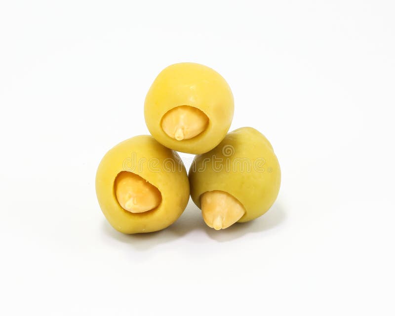 Stuffed olive with almond stock photo. Image of fruits 71323056