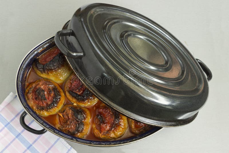 Stuffed peppers with meat,rice and vegetables