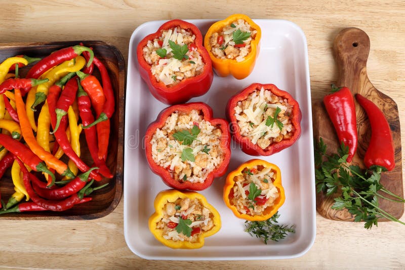 Stuffed peppers stock photo. Image of food, olive, turkish 50729952
