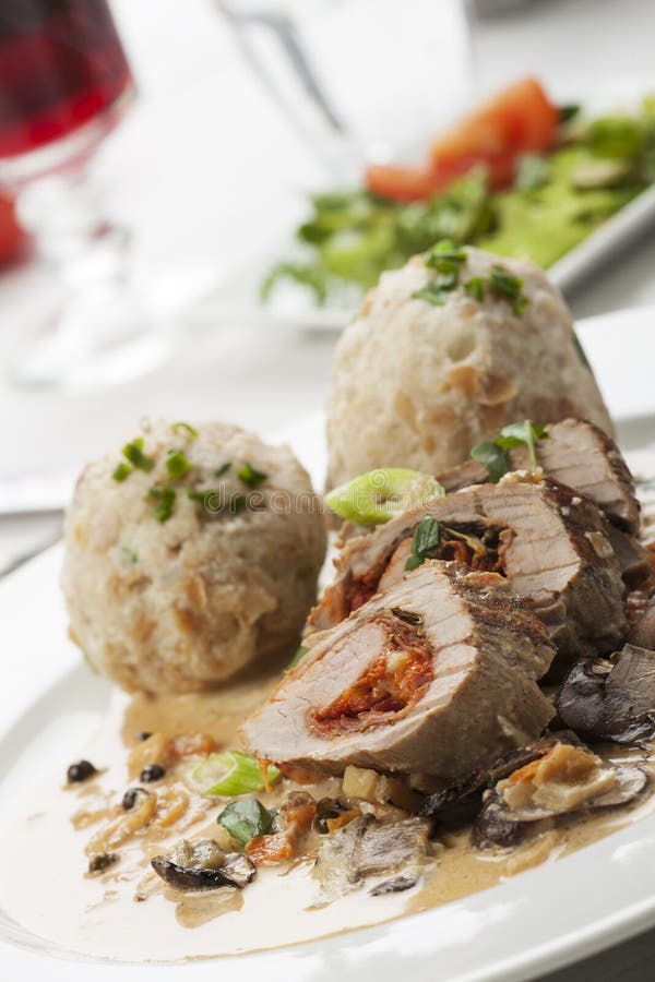 Stuffed pork tenderloin stock image. Image of tenderloin 25050729