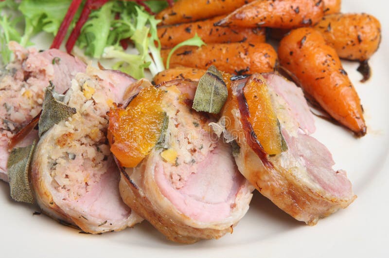 Stuffed Pork Fillet stock image. Image of lettuce, meal 6845503