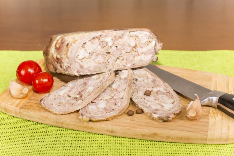 Stuffed pork stomach stock image. Image of cooking, meat - 48787867