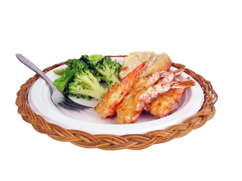 Stuffed shrimp dinner stock image. Image of crab, healthy 38679435