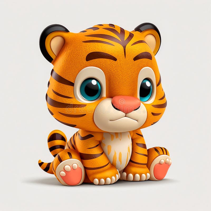 Stuffed Toy Tiger Ai Generative Stock Illustration Illustration of