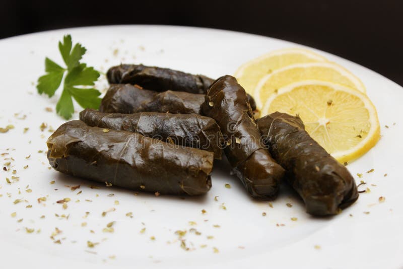 Stuffed Vine Leaves Platter Stock Image Image of nutritional, fresh 17961153