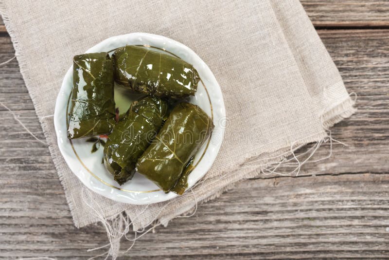 Stuffed vine leaves stock image. Image of food, mediterranean 110979059