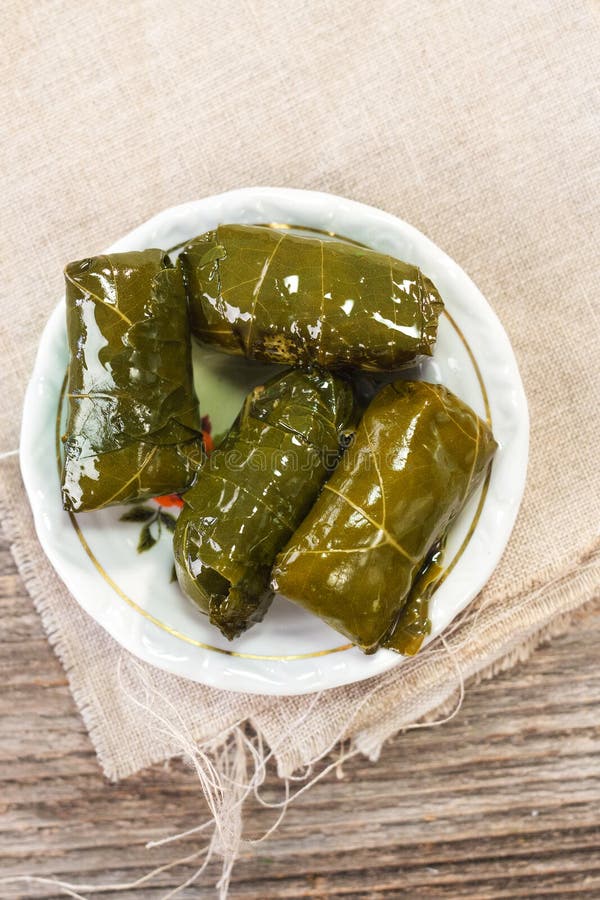 Stuffed vine leaves stock photo. Image of vine, white 110978986