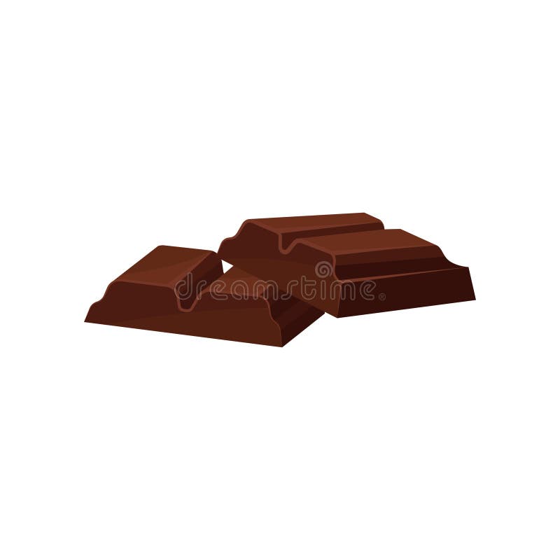 Stukken van donkere chocolade vectorillustratie op een witte achtergrond royalty-vrije illustratie Stukken van donkere chocolade vectorillustratie op een witte achtergrond royalty-vrije illustratie