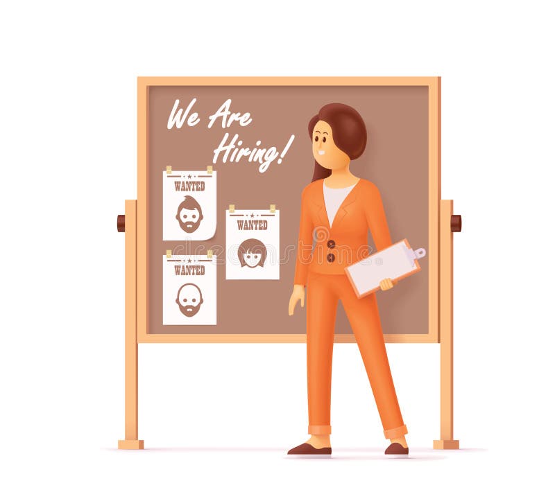 Stunden-Manager, der freie Stellen zeigt stock abbildung Stunden-Manager, der freie Stellen zeigt stock abbildung