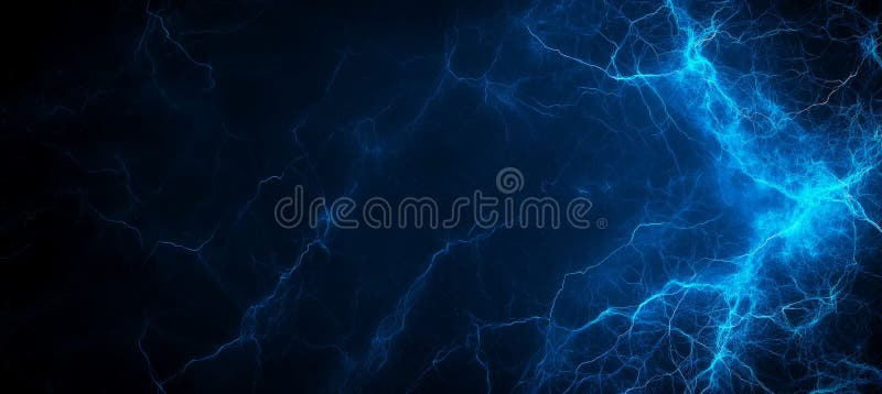 Stunning abstract background featuring deep blue color with intricate lightning like patterns, creating sense of energy and royalty free illustration