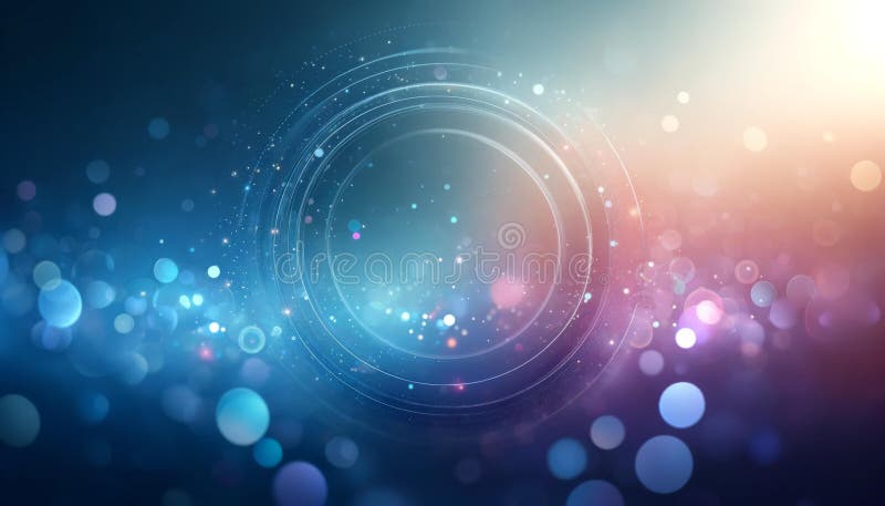 Abstract Bokeh Light Background, Futuristic Concept royalty free illustration